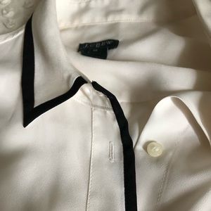 JCREW black and white button up blouse